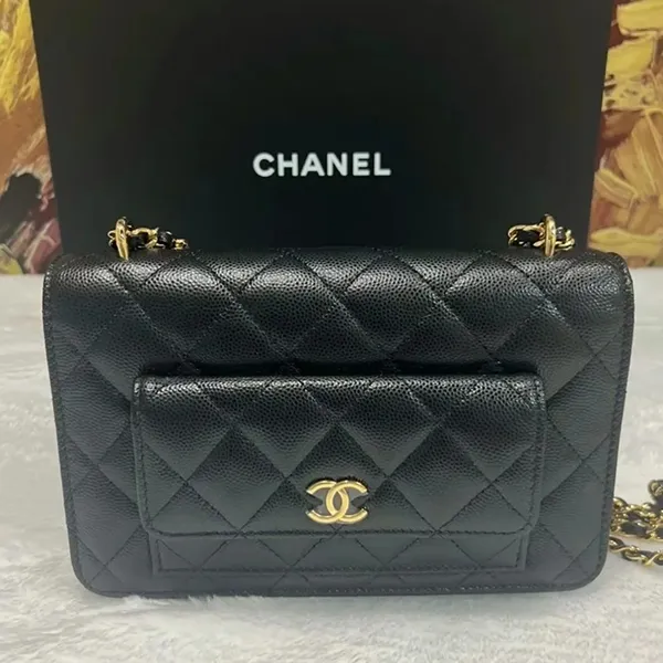 人気商品★人気 シャネル チェーンウォレット 偽物 キャビア ショルダー バッグ AP3464 B13649 94305