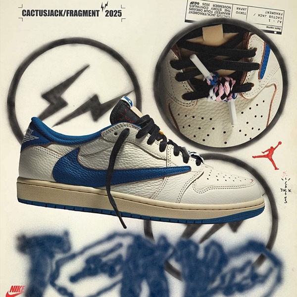 7日間返品返金保障ナイキ×トラヴィススコット x FRAGMENT Air Jordan 1 Low OG SP DM7866-104