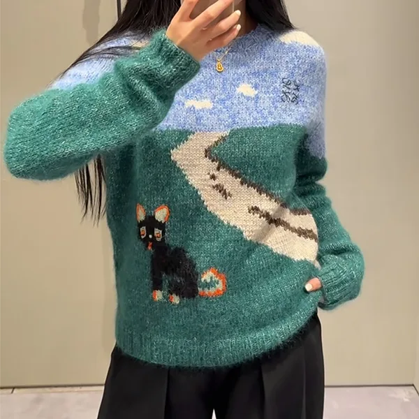 ロエベ Louis Wains コピー コラボ ウール