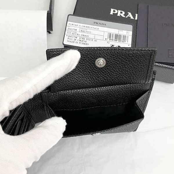 【プラダ】大人気！ Bifold Wallet 二つ折り財布 コピー Triangle Logo 2MO738_2CB2