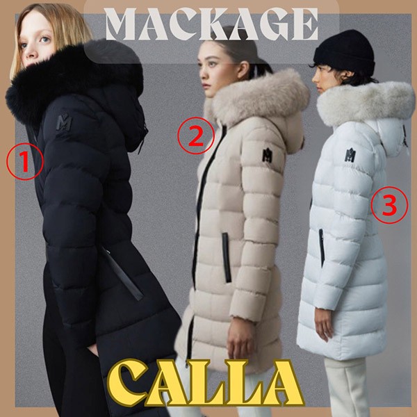 お洒落に★雑誌掲載!大人気フォックスファー付きダウン★マッカージュ コピー★CALLA c25103101