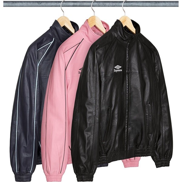 【シュプリーム x Umbro 偽物】ラムスキンレザー トラックジャケット c25111811