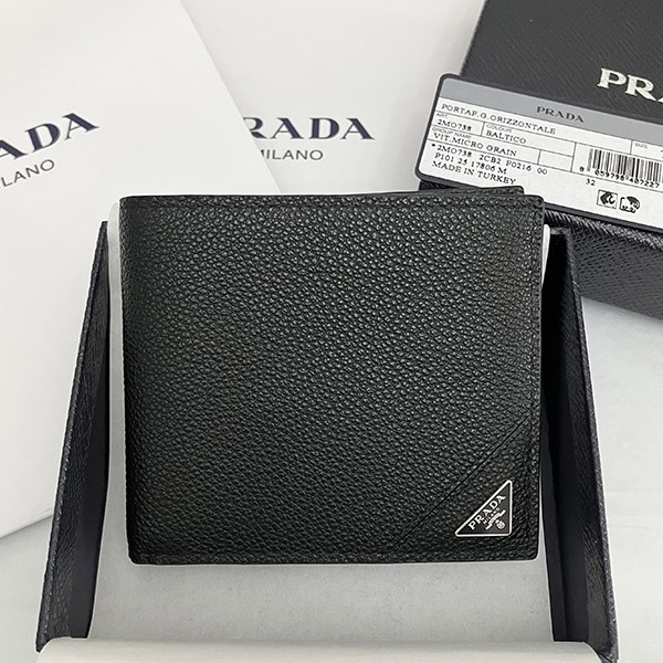 【プラダ】大人気！ Bifold Wallet 二つ折り財布 コピー Triangle Logo 2MO738_2CB2