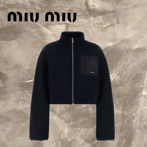 確保済み！【ミュウミュウ】ミッドナイトブルーコットンスウェットシャツ MJLA09S