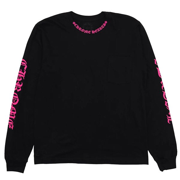 [N級品]速達発送クロムハーツ コピー★ネックロゴ 長袖 ポケット付き Tシャツ ロンT c1511803