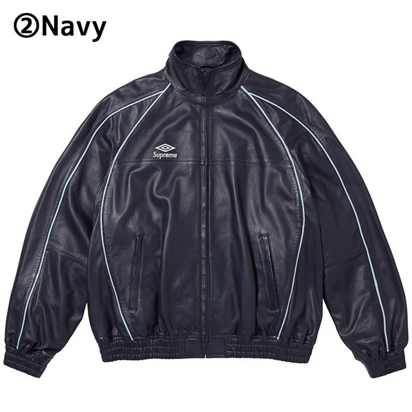 【シュプリーム x Umbro 偽物】ラムスキンレザー トラックジャケット c25111811