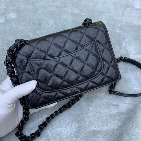 お洒落[N級品]◆希少♪オシャレなオールブラックシャネル チェーンウォレット パチモン cc11266