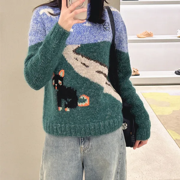 ロエベ Louis Wains コピー コラボ ウール