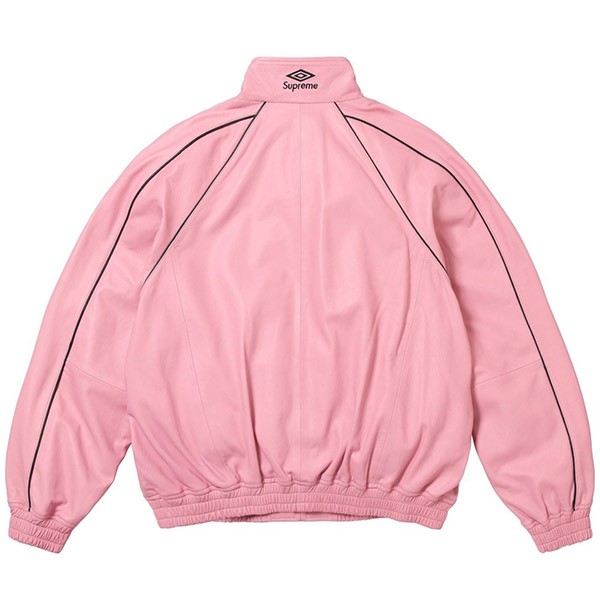 【シュプリーム x Umbro 偽物】ラムスキンレザー トラックジャケット c25111811