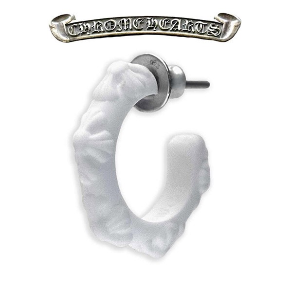 大人気定番☆[N級品]クロムハーツ クロス シリコン イヤリング コピー ホワイト c25111818