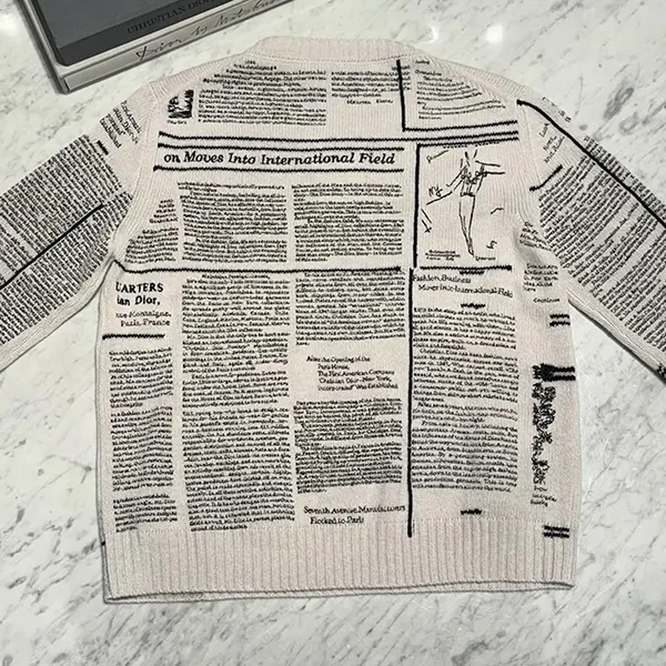 口コミで高評価！ディオール Newspaper カシミヤニット 554S57A0033_X0930
