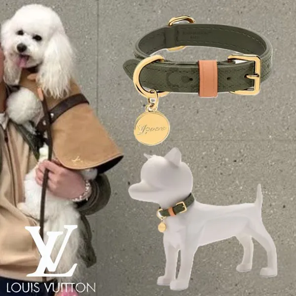 【個性ヒカル☆】ルイヴィトン 偽物 LV ドッグ カラー XS(首輪:小型犬 )GI1489