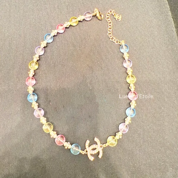 素敵な【色とりどり♡】シャネル チョーカー ネックレス ロゴ 26C ABG821