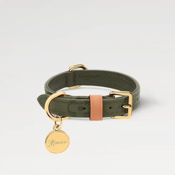 【個性ヒカル☆】ルイヴィトン 偽物 LV ドッグ カラー XS(首輪:小型犬 )GI1489