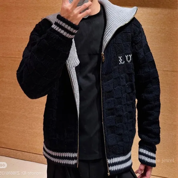 *着心地◎*【ルイヴィトン】 ダミエ ニット ブルゾン スーパーコピー 1AJBVL