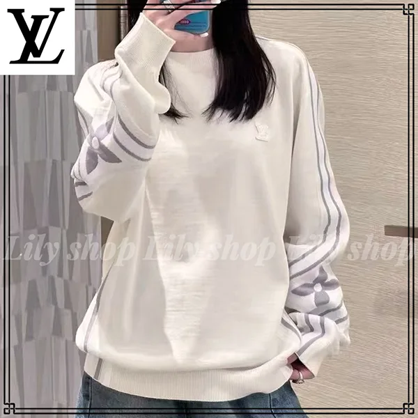 先取り!優しい印象【ルイヴィトン】グラフィック ニット クルーネック 1AJBW