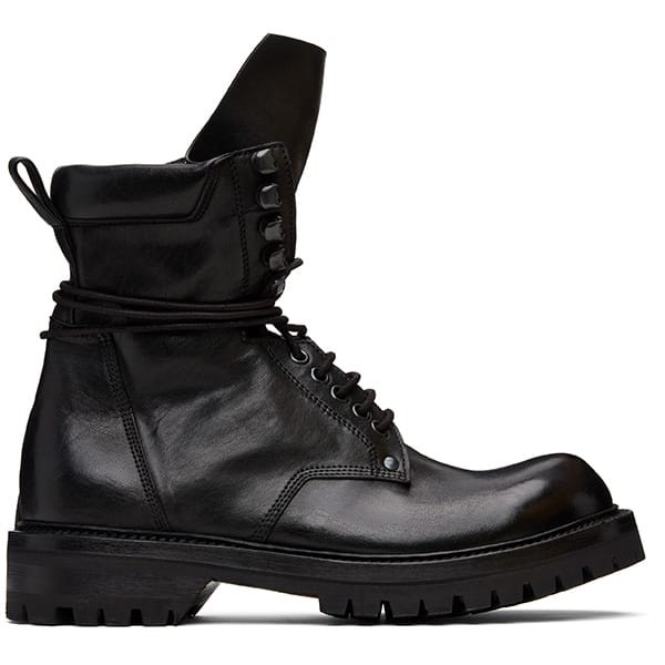 [N級品]すぐ届☆リックオウエンス ブラック Concordians Army Low ブーツ コピー RU02E1869