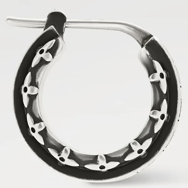フープピアス LV ドリフト 単品 アクセサリー シルバー ロゴ M03309