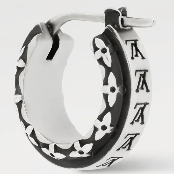 フープピアス LV ドリフト 単品 アクセサリー シルバー ロゴ M03309