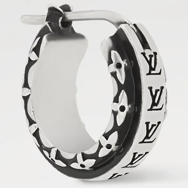 フープピアス LV ドリフト 単品 アクセサリー シルバー ロゴ M03309