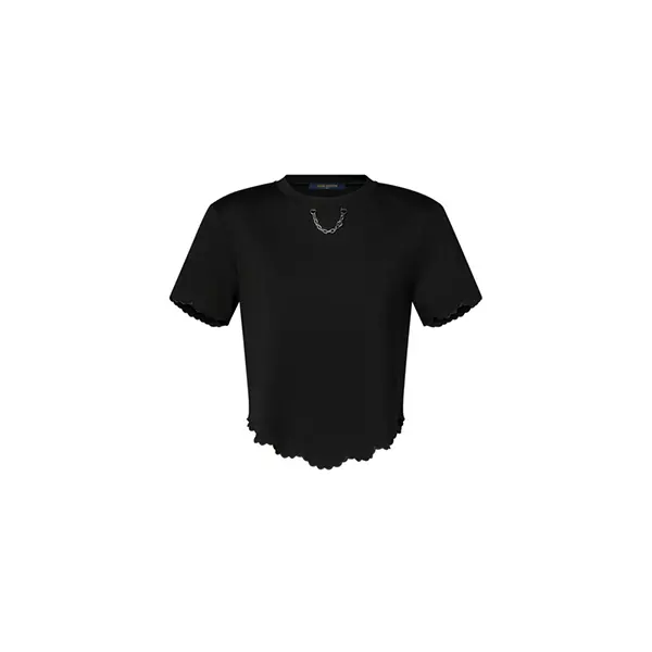 超人気[N級]☆ルイヴィトン スカラップヘム クロップトップ Tシャツ 1AK0QL