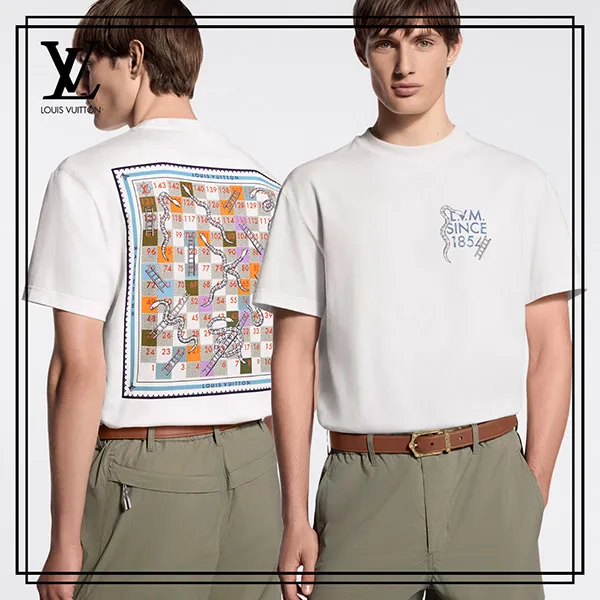 ＊バックが可愛い＊【ルイヴィトン】プリント 半袖Tシャツ コピー 1AJUD5