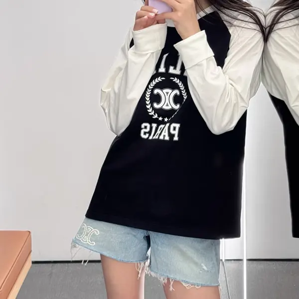 セリーヌ コットンジャージー ルーズTシャツ RX09Y0I07.38OW