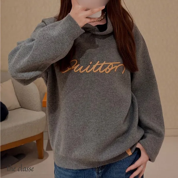 男女兼用◆ルイヴィトン パーカー スーパーコピー シグネチャー ダブルフェイス カシミヤ フーディ 1AJSNV