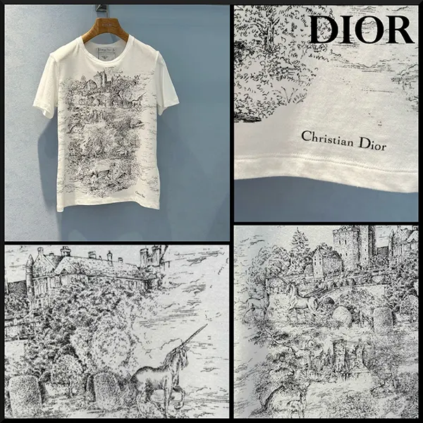 ディオール コットン/リネン Tシャツ コピー 513T09A4219_X0930