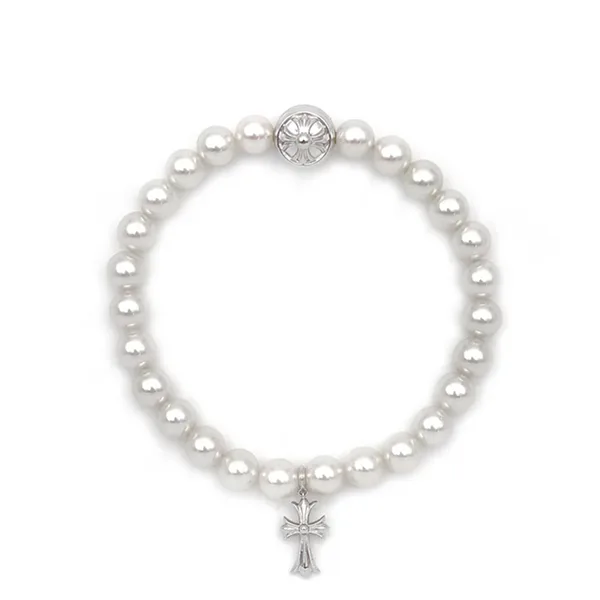 †クロムハーツ x Mikimoto†ホワイト パール ブレスレット ch2605192