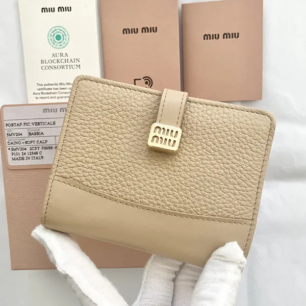 雑誌付録[N級品]【ミュウミュウ】Compact Wallet ロゴベルト コンパクト 2つ折り財布 スーパーコピー 5MV204_2C3Y_F0036
