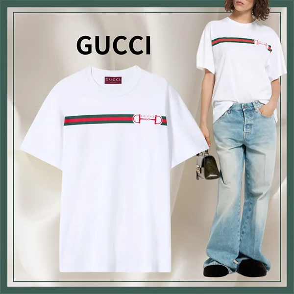 グッチ グッチ プリント コットンジャージー Tシャツ gg0602
