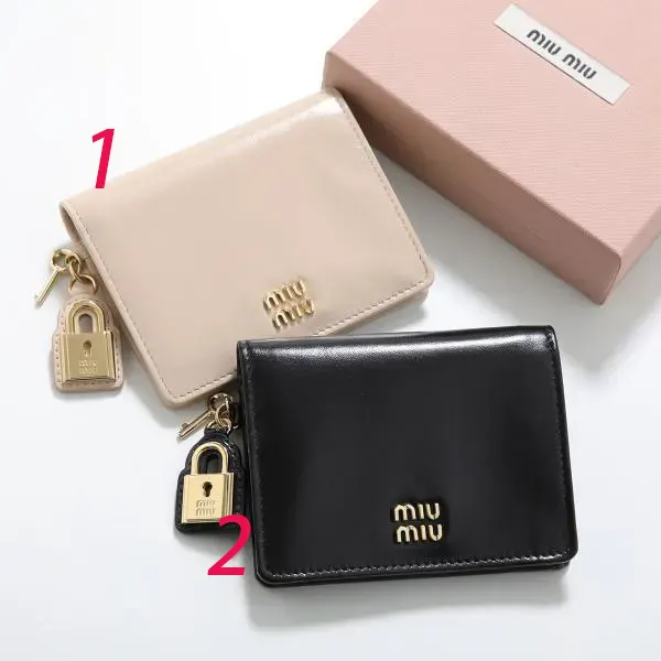 ミュウミュウ レザー 財布 二つ折り財布 5MV204_2IGA_F0002