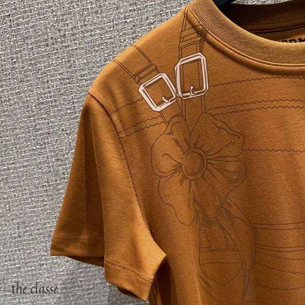 数量限定版!【上品デザイン◆】エルメス Grand Manege プリントマキシTシャツ H6E4649DP