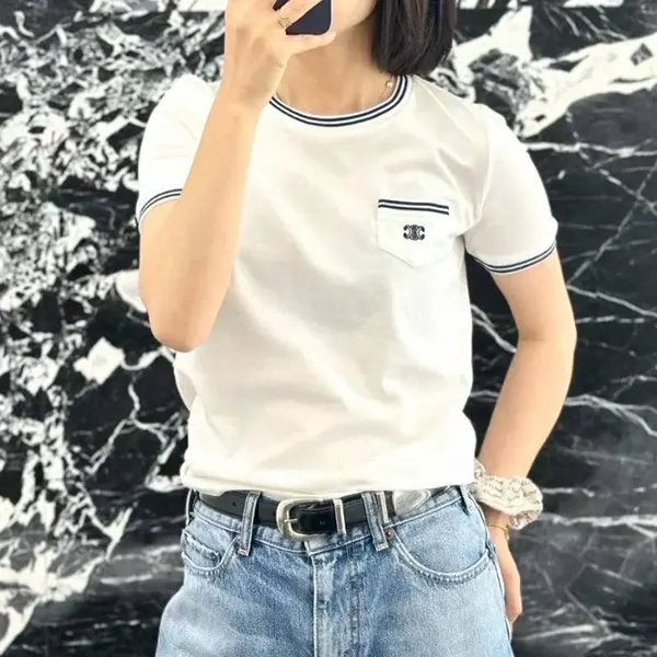 セリーヌ 70’s トリオンフ Tシャツ n級品 コットンジャージー RX097671Q.01MA