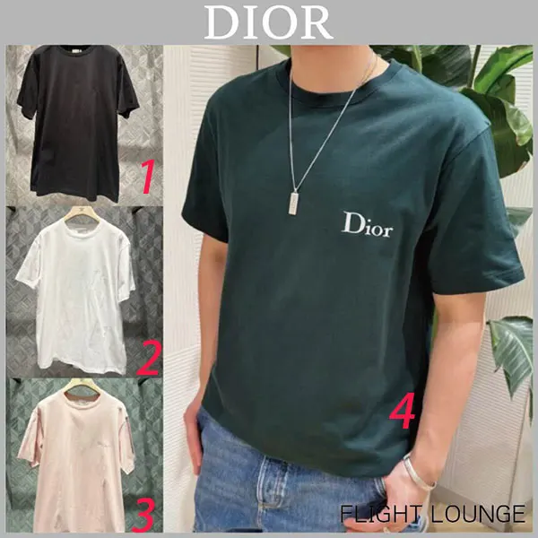 ディオール ロゴ シンプル クルーネック Tシャツ 683J606A0677