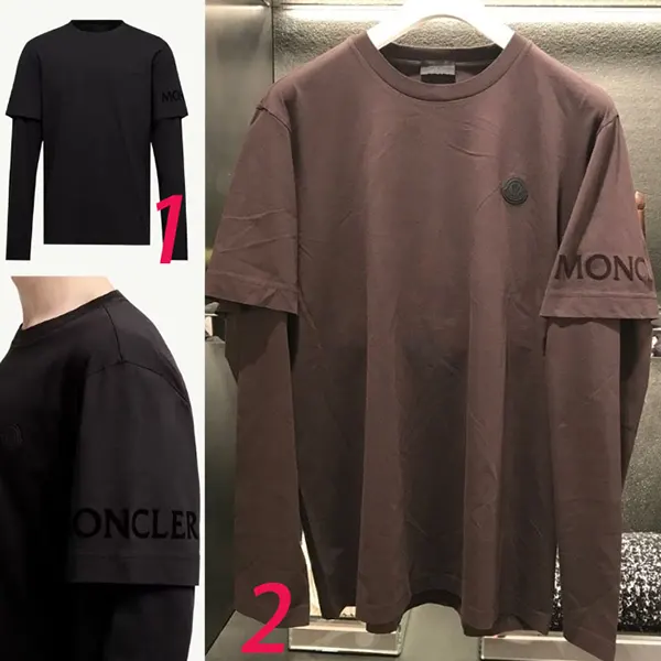 モンクレール ダブルスリーブコットンTシャツ K20918D0000889AYW999