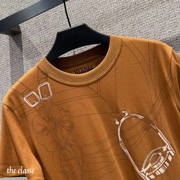 数量限定版!【上品デザイン◆】エルメス Grand Manege プリントマキシTシャツ H6E4649DP