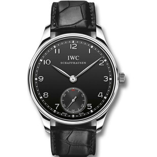 IWC IW545407 ポルトギーゼ ハンドワインド SS/レザー (ブラック)