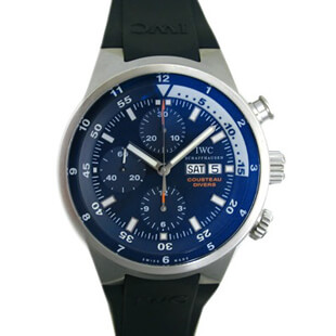IWCコピー アクアタイマー クロノ クストダイバー IW378201メンズ 自動巻き ステンレス・ラバー ブルー