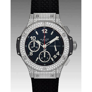 ウブロ HUBLOTコピー ビッグバンスチール41 342.SX.130.RX.174メンズ 自動巻き ダイヤモンド ブラック
