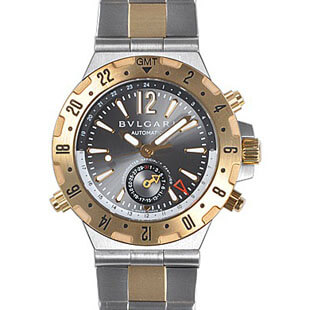 ブルガリコピー ディアゴノ プロフェッショナル GMT GMT40C5SGDメンズ ステンレス・イエローゴールド