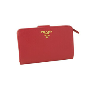 プラダ2019-2020年秋冬新作 大人気 コンパクトウォレット Saffiano Metal ピンク(PEONIA)(1M1225)