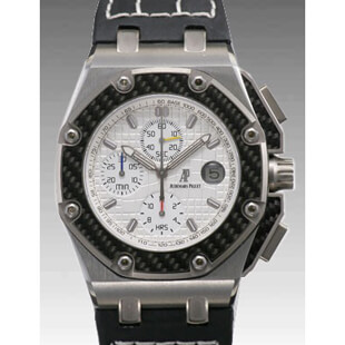 オーデマ・ピゲAUDEMARS PIGUETコピー 26030IO.OO.D001IN.01ロイヤルオークオフショアクロノ モントーヤ 限定 メンズ 自動巻き シルバー