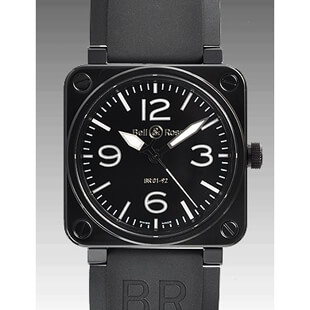 ベル&ロスBELL&ROSSコピーCERAMIC BR01-92メンズ 自動巻き ブラック セラミック