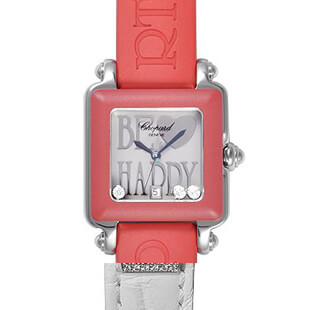 ショパールChopardコピー ビーハッピー2 レディース クォーツ ステンレス・ラバー ダイヤモンド グレー41/68437