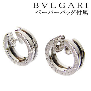 ブルガリピアス 偽物 ビーゼロワンB-ZERO1 スモールイヤリング ホワイトゴールド 18K or855539
