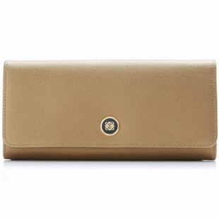 ロエベコピー 財布 サイフ さいふ ロゴ付きフラップ長財布11830F11 0001 9308 ゴールド