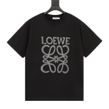 ★超人気Loeweロエベ メンズとレディース新作ホットダイヤモンド半袖Tシャツ半袖