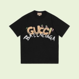GUCCIグッチ限定「GU×BLCG 手描き文字」プリント半袖Tシャツ